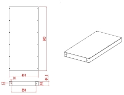 4C | Universal 900mm Chimney For Network Cabinet | Suitable For Cabinet With Gland Opening (900x410x68) 002.013.0900
