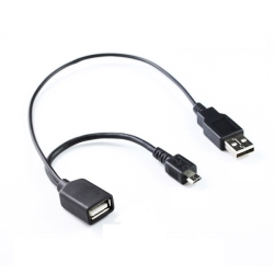 Micro USB Male To USB Female Host For Otg Device / USB Power Cable Y Splitter Acbezcotgwithpow