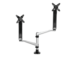 Startech.Com Dual Monitor Desk Mount <30", <24" (Stacked), <9KG, Full Motion, Silver, Vesa ARMDUAL30