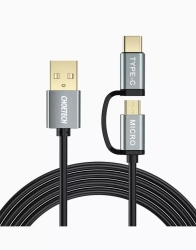 Choetech Xac-0012-102Bk 2-in-1 USB Type C+Micro USB Cable 1.2m Charge & Sync For Samsung Phones ELECHOXAC0012102BK