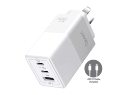 Oxhorn Nb-Pd65Ccaw Pd GaN Charger 65W 3 Ports White ACBOXHNBPD65CCAW