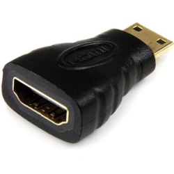 StarTech.com Mini Hdmi To Hdmi Adapter, 4K High Speed Hdmi Adapter, 4K 30Hz Ultra Hd High Speed Hdmi Adapter, UHD Mini Hdmi Adapter 4K - 1 X 19-pin Hdmi Digital Audio/Video Female - 1 X 19-pin Hdmi (Mini Type C) Digital Audio/Video Male - 4096 X 2160 Sup