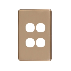 4C | Classic 4 Gang Switch Polycarbonate Cover Plate - Gold Colour 040.000.0034
