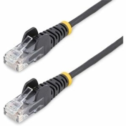 StarTech 7m Black Slim CAT6 Ethernet Cable, Snagless RJ45, Utp, Lszh, 28AWG Pure Bare Copper, Slim Network Patch Cord - Slim Utp Cat6 Cable Supports 10Gbps And 100W PoE; Ideal For Crowded Installations; 36% Slimmer For Improved Airflow; Low Near-End Cros