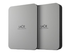 Lacie Mobile Drive V2, External Portable, 5TB, USB-C, Moon Silver, 3YR STLP5000400