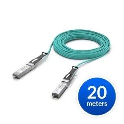 Ubiquiti 25 Gbps Long-Range Dac, Long-range SFP28, 20m Length, Support 25/10/1 Gbps, Pvc Cable Jacket, Aqua Color UACC-AOC-SFP28-20M