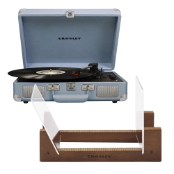 Crosley Cruiser Bluetooth Portable Turntable - Tourmaline + Bundled Crosley Record Storage Display Stand CR8005FSS-TN4