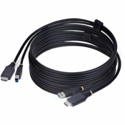 StarTech.com 10ft (3m) HDMI And USB 5Gbps Kvm Cable, Up To 4K 60Hz, HDMI 2.0 And USB Combo Cable For Kvm Switch - Kvm Cable Connects A Computer To A HDMI Kvm Switch That Features USB 5Gbps; Simplifies Setup By Integrating The Cables Into A Single Bundle
