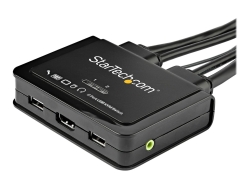 Startech 2 Port Single HDMI 4K 60HZ Cable Kvm Switch W/ Audio SV211HDUA4K