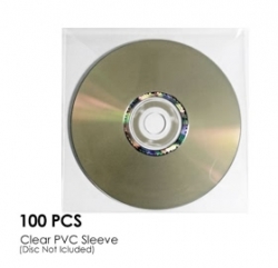 Generic Cd-dvd Clear Pvc Sleeve Hold 1 Disc (100pcs/ Pack) Bmdintsleclpvc100