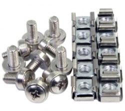 Startech 100 Pkg M6 Mounting Screws And Cage Nuts For Server Rack Cabinet Cabscrewm62