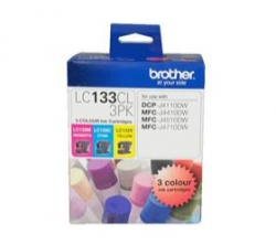 Brother LC-133 3x Colour Value Pk 3 PACKS, CYAN, MAGENTA, YELLOW COB-LC133CL3PK