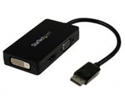 Startech Travel A/ V Adapter: 3-in-1 Displayport To Vga Dvi Or Hdmi Converter Dp2vgdvhd