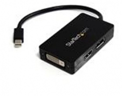Startech Travel A/ V Adapter: 3-in-1 Mini Displayport To Displayport Dvi Or Hdmi Converter Mdp2dpdvhd