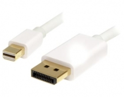 Startech 1m (3 Ft) White Mini Displayport To Displayport Cable - Mini Dp To Dp - 1x Mini Display Port (m), 1x Display Port (m) - 3 Feet Mdp2dpmm1mw