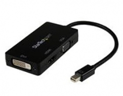 Startech Travel A/ V Adapter: 3-in-1 Mini Displayport To Vga Dvi Or Hdmi Converter Mdp2vgdvhd