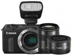 Canon Eosm Mirrorless Black 18-55is 90ex Camera Mkisb