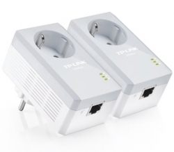 Tp-link Av500 Powerline Adapter With Ac Passthrough Starter Kit 500mbps P/ Line Datarate 1 F Tl-pa4010pkit