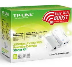 Tp-link 300mbps Wireless Av500 P/ Line Extender 500mbps P/ Line Datarate 2 Fast Ethernet Tl-wpa4220kit