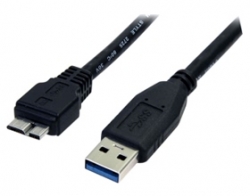 Startech 0.5m (1.5ft) Black Superspeed Usb 3.0 Cable A To Micro B - Usb 3.0 Micro B Cable - 1x