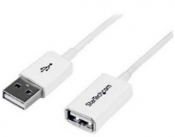 Startech 2m White Usb 2.0 Extension Cable Cord - A To A - Usb Male To Female Cable - 1x Usb A (m)