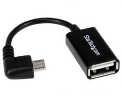 Startech 5in Right Angle Micro Usb To Usb Otg Host Adapter Mf - Angled Micro Usb Male To Usb A