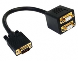 Startech 1 Ft/ 30cm Vga To 2x Vga Video Splitter Cable M/ F - Vga Y Cable Vgaspl1vv