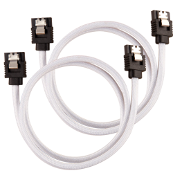 Corsair Premium Sleeved SATA 6Gbps 60cm Cable - White CC-8900253