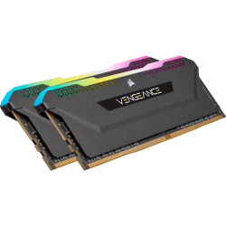 Corsair VENGEANCE RGB PRO SL 32GB (2x16GB) DDR4 DRAM 3600MHz C18 Memory Kit – Black (CMH32GX4M2D3600C18)