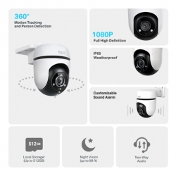 TP-LINK TAPO C500 OUTDOOR PAN/TILT SECURITY WIFI CAMERA, 1080P, 2 WAY AUDIO, NIGHT VISION,