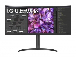 LG 34" ULTRAWIDE (21:9) IPS CURVE QHD, HDMI(2), DP, USB-C(90W), LAN, USB, SPKR, H/ADJ, 3YR 34WQ75C-B