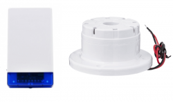 Bundle SECOR TOP PIEZO WHITE LOW CURRENT HIGH OUTPUT + WP16 FLAT COMBO SIREN STROBE WP16-WP08