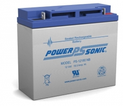 POWERSONIC S40302 12V 18AH(C20) SLA BATTERY NB TERMINAL 1YR PS12180NB