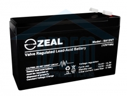 ZEAL S4884A 12 VDC 7AH(C20) SLA BATTERY 1YR SA12V7