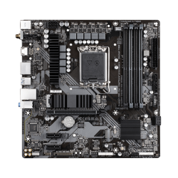 Gigabyte B760 m-ATX Motherboard: 1700 Socket For Intel 13th/12th Gen. Processors 4x DDR4, 4x SATA 6Gb/s, PCIe 4.0, 2x M.2 Gen4, USB 3.2, 2.5GbE LAN, Wi-Fi 6E + Bluetooth 5.3, Realtek 7.1 Audio, HDMI/2xDP B760M DS3H AX DDR4
