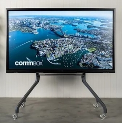 Commbox KARTER ELEGENACE MOBILE STAND, ADJUSTABLE FIXED HEIGHT FOR 55"-86" OR 80KG KMEB