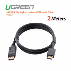Ugreen DisplayPort Cable: DP101 DisplayPort(M) to HDMI(M) Cable 2M black (10202)