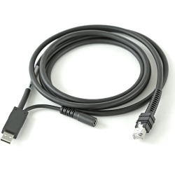 Zebra CABLE - SHIELDED USB: SERIES A CONNECTOR, 7FT. (2.8M), STRAIGHT (SUPPORTS 12V POWER SUPPLY) CBA-U42-S07PAR