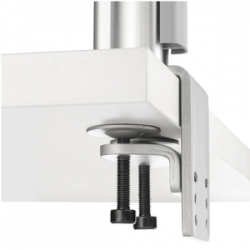 ATDEC AWM HEAVY DUTY DESK FIXING - SILVER - DUAL PLATE DESIGN - PROVIDES ADDITIONAL STABILITY - SUITABLE FOR DESKS UP TO 68MM AWM-FH-S
