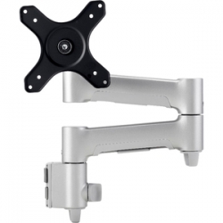 Atdec ATDEC AWM MONITOR ARM - SILVER - BUILT-IN ARM ROTATION LIMITER - QUICK DISPLAY RELEASE/ATTACHMENT - TOOL-FREE ADJUSTABLE MONITOR HEIGHT TILT PAN - ADVANCED CABLE MANAGEMENT (AWM-A46-S)