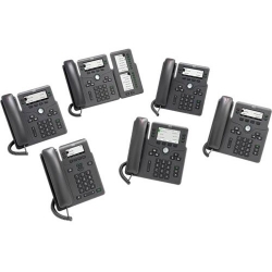 Cisco 6871 IP Phone - Corded - Corded/Cordless - Wi-Fi - Wall Mountable - Charcoal - 6 x Total Line - VoIP - IEEE 802.11a/b/g/n - 2 x Network (RJ-45) - PoE Ports CP-6871-3PCC-K9=