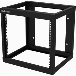 StarTech.com 9U Wall Mountable Rack Frame for Server, LAN Switch, Patch Panel, A/V Equipment - 482.60 mm Rack Width - Black - 80.20 kg Maximum Weight Capacity RK919WALLO