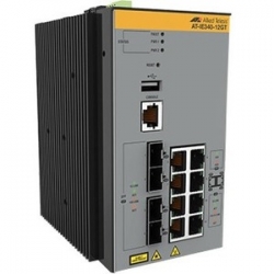 Allied Telesis 8x 10/100/1000T POE+ ports, 4x 100/1000X SFP, Advanced L3 industrial switch, DC power supplies. AT-IE340-12GP-80