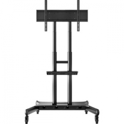 Atdec Display Cart - 45 kg Capacity - 4 Casters - 76.20 mm Caster Size - Steel, Plastic - Black AD-TVC-45