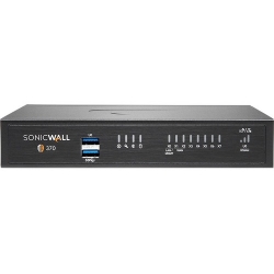 SonicWall TZ370 Network Security/Firewall Appliance - 8 Port - 10/100/1000Base-T - Gigabit Ethernet - DES, 3DES, MD5, SHA-1, AES (128-bit), AES (192-bit), AES (256-bit) - 8 x RJ-45 - Desktop, Rack-mountable 02-SSC-2825