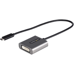 StarTech.com Video Adapter - 1 x 24-pin USB Type C USB Male - 1 x 29-pin DVI-I (Single-Link) Digital Video Female - 1920 x 1200 Supported - Black CDP2DVIEC
