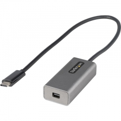 Startech.Com USB C TO MINI DISPLAYPORT ADAPTER - 4K 60HZ USB-C TO MDP ADAPTER DONGLE - USB TYPE-C TO MINI DP MONITOR - VIDEO CONVERTER - WORKS W/ THUNDERBOLT 3 - 12IN LONG ATTACHED CABLE CDP2MDPEC