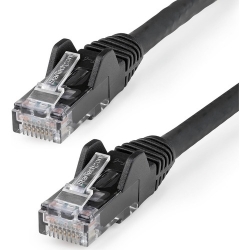 Startech.Com 50cm CAT6 Ethernet Cable - LSZH (Low Smoke Zero Halogen) - 10 Gigabit 650MHz 100W PoE RJ45 UTP Network Patch Cord Snagless with Strain Relief - Black CAT 6 ETL Verified (N6LPATCH50CMBK)
