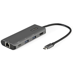 Startech.Com USB C Multiport Adapter - 10Gbps USB Type-C Mini Dock with 4K 30Hz HDMI - 100W Power Delivery Passthrough - 3-Port USB Hub GbE - USB 3.1/3.2 Gen 2 Laptop Dock - 25cm Cable (DKT31CHPDL)