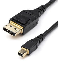 Startech.Com 3ft (1m) VESA Certified Mini DisplayPort to DisplayPort 1.4 Cable - 8K 60Hz HBR3 HDR - Super UHD mDP to DP 1.4 Cord - Slim (34 AWG) Ultra HD 4K 120Hz - Monitor/Video Cable (DP14MDPMM1MB)